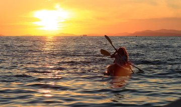 Sunset kayaking